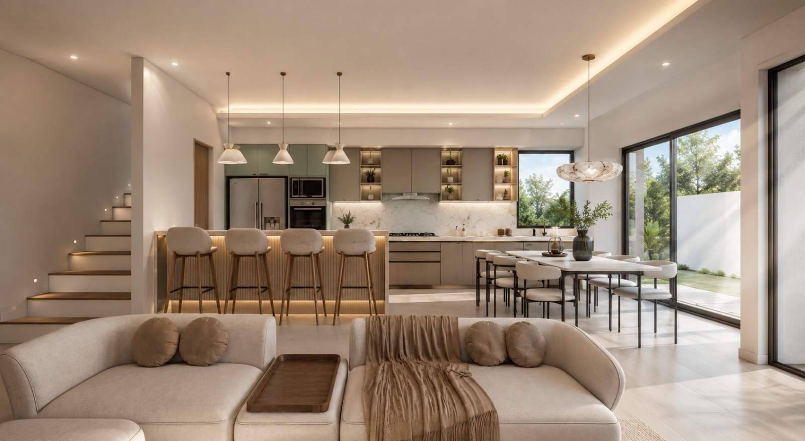 Sala y Cocina Integradas