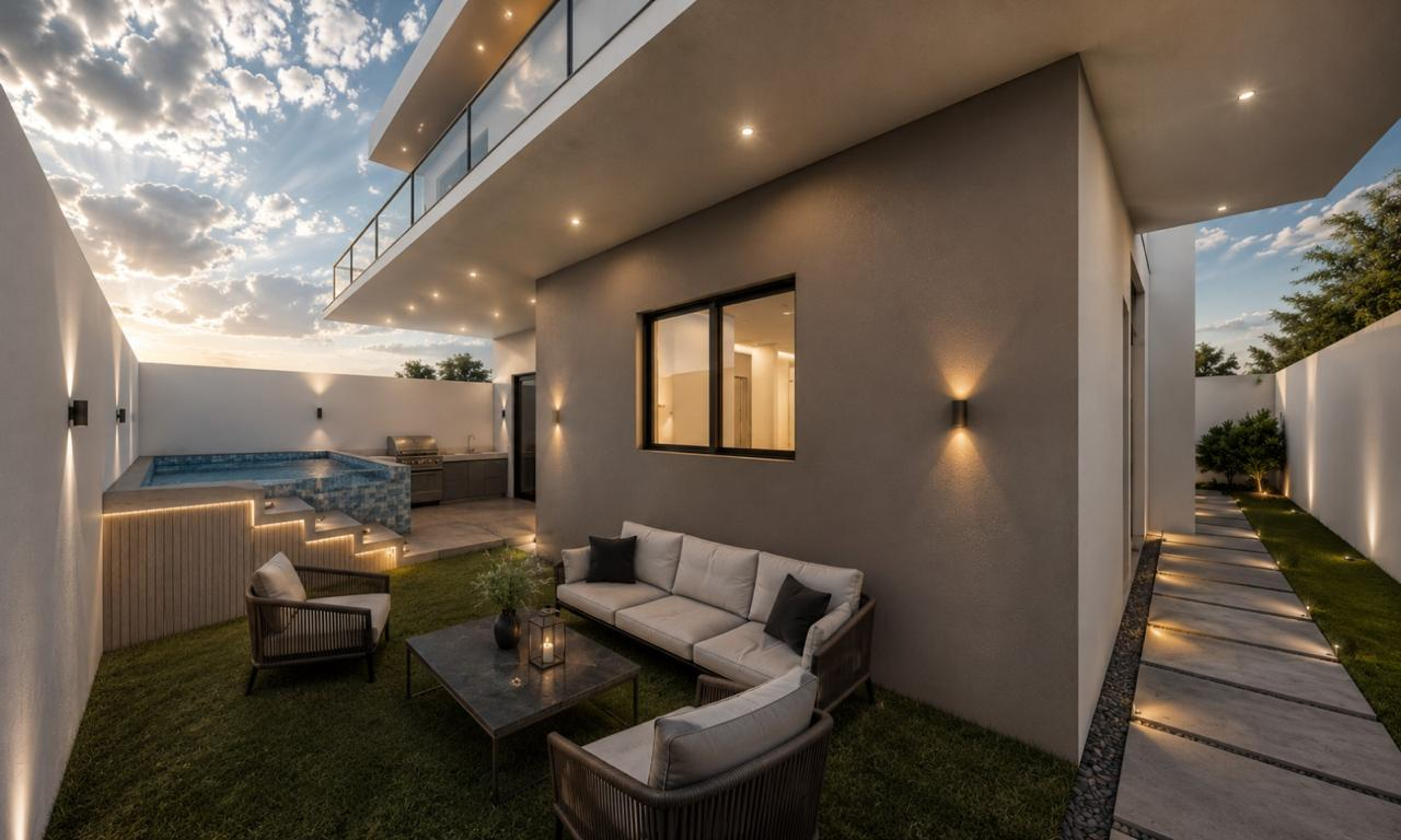 Área Exterior con Piscina